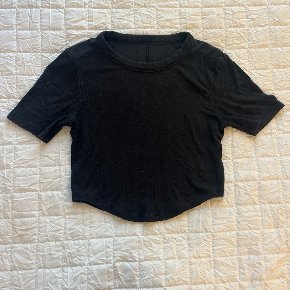 Lululemon Athletica Black Crop Top